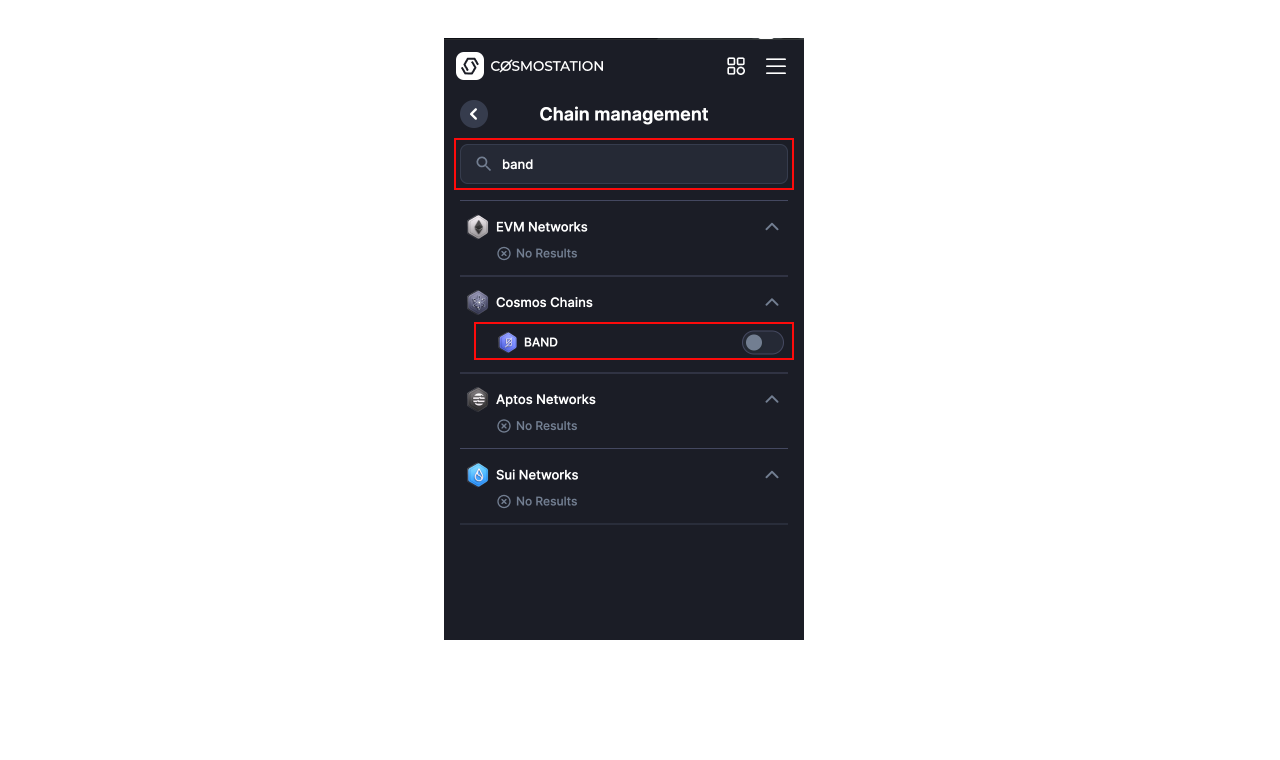 add bandchain to cosmostation